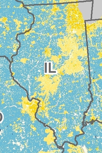 Illinois broadband service (zoomed in)
