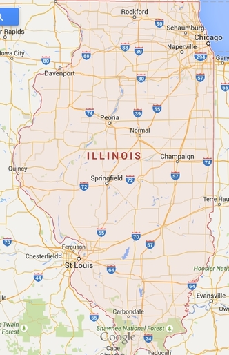 Illinois roads (via Google Maps)
